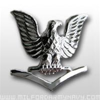 US Navy Enlisted Collar Device Mirror Finish: E-4 Petty Officer