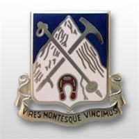 US Army Unit Crest: 87th Infantry Regiment - Motto: VIRES MONTESQUE ...